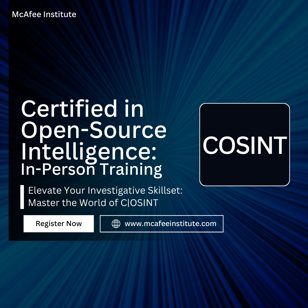 Certified in Open Source Intelligence (C|OSINT) - In Person Training